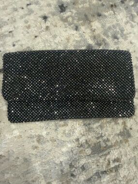 ⚠️ Closet Clean Out Black Beaded Evening Clutch - Elegant Sparkle